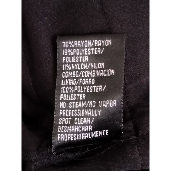 S.L. Fashions Black Embellished Neck Tiered Ruffle Side Zip Dress Size 12 - Picture 9 of 9